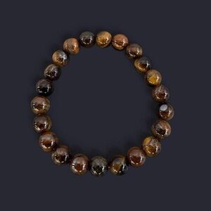 Tiger’s Eye Gemstone Bead Bracelet 8mm